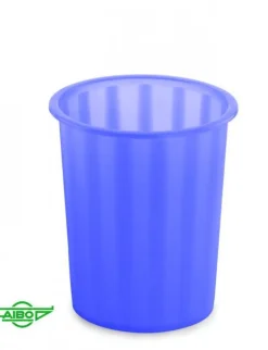 Faibo Papelera de plástico azul translúcido
