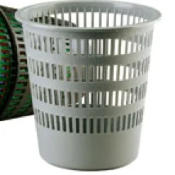 Faibo Papelera de plástico con rejilla