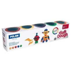 Milan Pasta de modelar con purpurina 5 colores