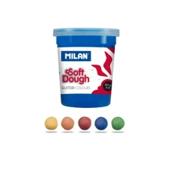 Milan Pasta de modelar con purpurina 5 colores