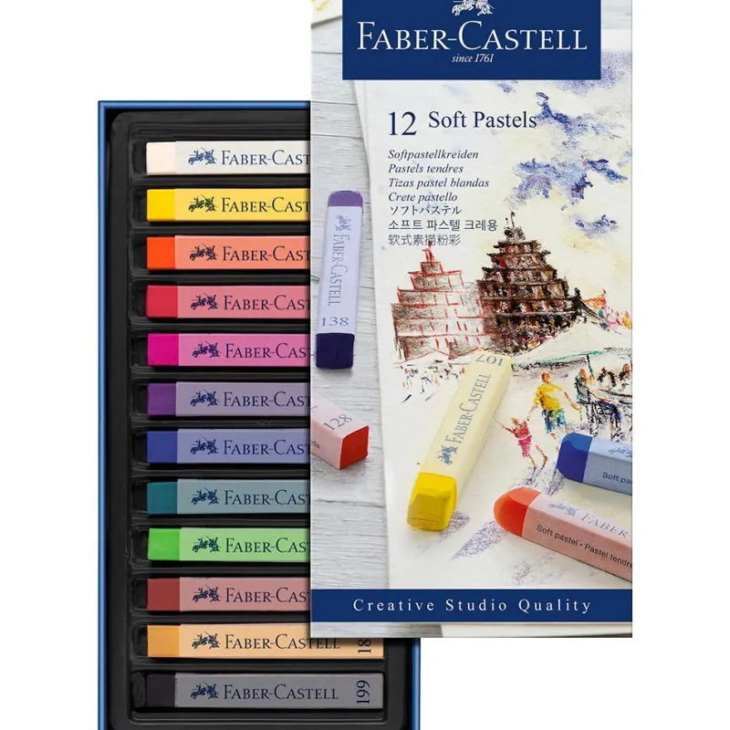 Faber castell Pasteles blandos 12 colores Faber-Castell