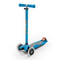Micro Patinete infantil maxi Deluxe Led azul caribe