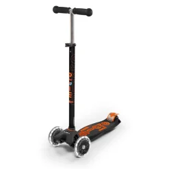 Micro Patinete Maxi Deluxe Led negro/naranja