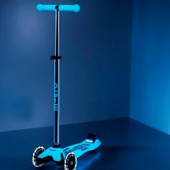 Micro Patinete Maxi Deluxe Glow Led aqua