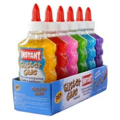 Instant Pegamento cola con purpurina 180ml. Glitter color surtido