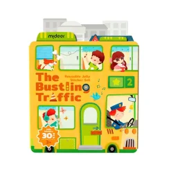 Mideer Pegatinas de gel removibles Ciudad con escenario