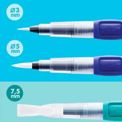 Milan Pincel con depósito para agua 3 unidades