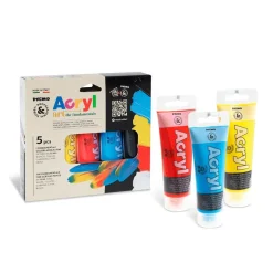 Primo Pintura acrílica set 5 colores en tubo de 75ml