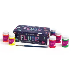 La Pajarita Pintura fluorescente 6 colores 35ml.