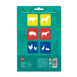 Apli Plantillas estarcir animales de la granja 6 unidades