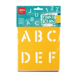 Apli Plantillas estarcir letras y números 6 unidades