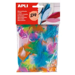 Apli Plumas pequeñas de colores 24 unidades