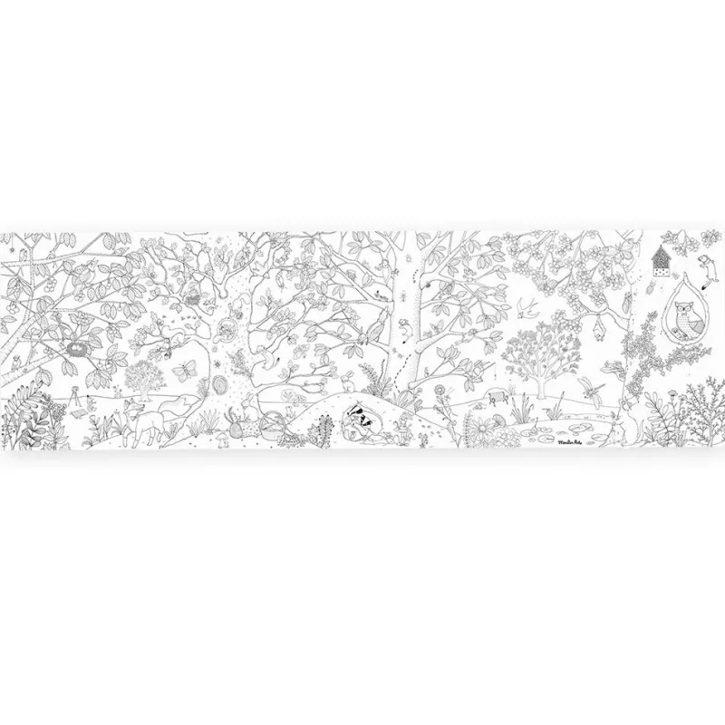 Moulin Roty Póster para colorear El Jardín 150x45cm