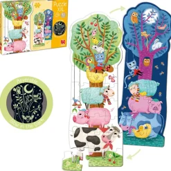 Goula Puzzle XXL reversible día y noche brilla oscuridad 27 piezas