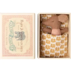 Maileg Ratoncito bebé dormido/despierto rosa 8cm.