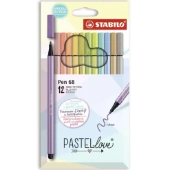 Stabilo Rotulador 12 colores Pen 68 Pastel Love