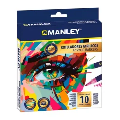 Manley Rotulador acrílico set 10 colores