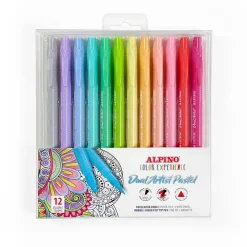 Alpino Rotulador 12 colores pastel Dual Artist