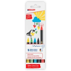 Edding Rotulador 1200 glitter 5 colores básicos