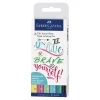 Faber castell Rotulador lettering 6 unidades tonos pastel Pitt Artist Pen