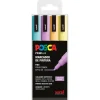 Uniball Rotulador Posca PC3M 4 colores pastel