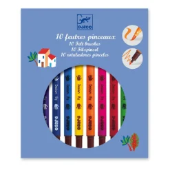 Djeco Rotulador punta de pincel 10 colores