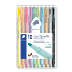 Staedtler Rotulador triangular 10 colores Triplus Textsurfer