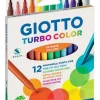 Fila Rotuladores 12 colores Turbo Color Giotto