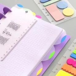 Carchivo Separadores PP bloc Ingeniox A4 neón 4 posiciones transparente