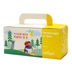 Loolipo Set 10 figuras madera fantasía 7cm formas variadas