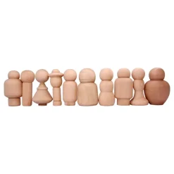 Loolipo Set 10 figuras madera fantasía 7cm formas variadas