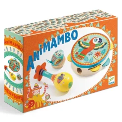 Djeco Set 3 instrumentos musicales de madera Animambo
