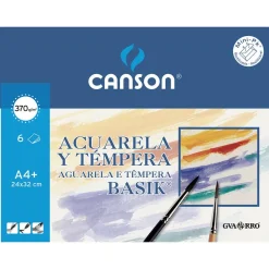 Guarro Set 6 láminas para acuarela A4 Basik 370gr.