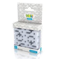 Meli Set 6 placas base basic color plateado soporte construcciones