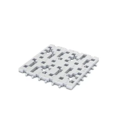 Meli Set 6 placas base basic color plateado soporte construcciones