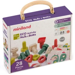 Miniland Set actividades tornillos y tuercas eco