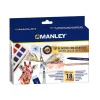 Manley Set de sketch con acuarelas 18 piezas