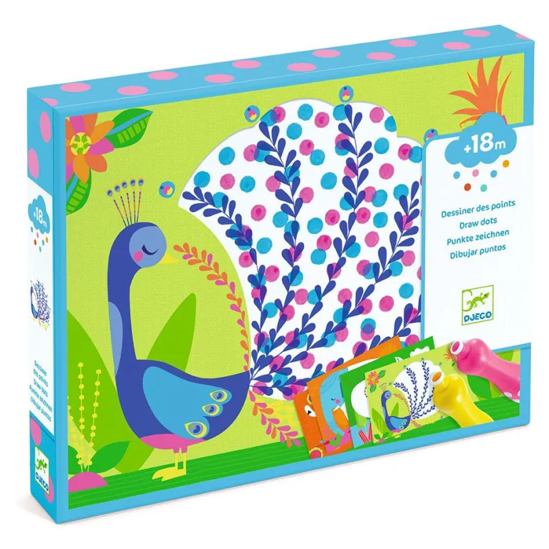 Djeco Set para colorear con puntos ¡Y punto pelota!