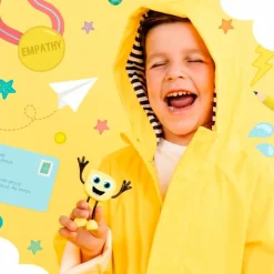 Glopals Set personaje Alex y 2 cubos amarillos con luz Glo Pals