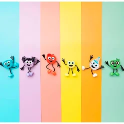 Glopals Set personaje Alex y 2 cubos amarillos con luz Glo Pals