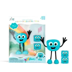 Glopals Set personaje Blair y 2 cubos azules con luz Glo Pals