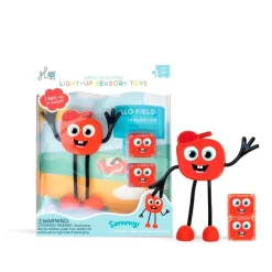 Globus Set personaje Sammy y 2 cubos rojos con luz Glo Pals