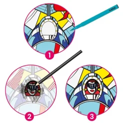 Djeco Set pintar rotuladores pincel y calcomanías superhéroes