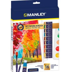 Manley Set pintura acrílica 16 piezas