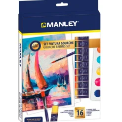 Manley Set pintura gouache 16 piezas