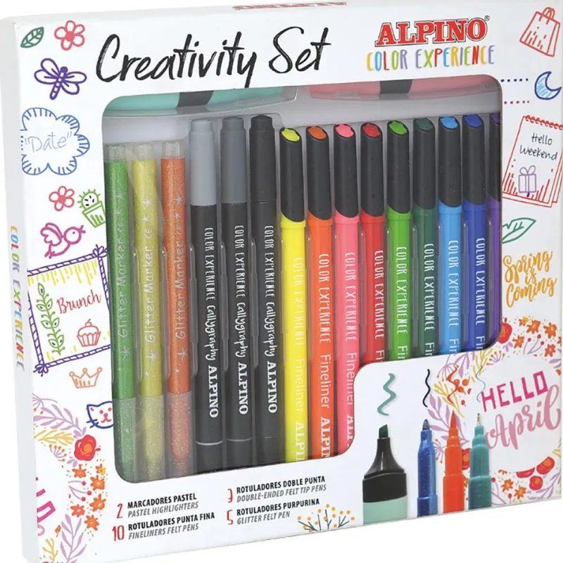 Alpino Set rotulador y marcador 20 unidades Creativity set