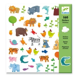 Djeco Sobre 160 pegatinas animales