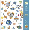 Djeco Sobre 160 pegatinas Espacio