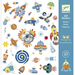 Djeco Sobre 160 pegatinas Espacio