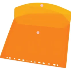 Oxford Sobre tamaño A4 PP translúcido multitaladro con cierre de velcro colores surtidos